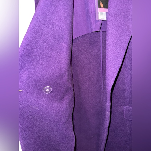14. Sergio Hudson x Target Tailored Long Overcoat Purple Coat NWT Size 1x NWT SD - Picture 5 of 10